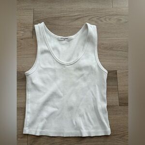 Perfectwhitetee Blondie Rib Tank Top White Size M